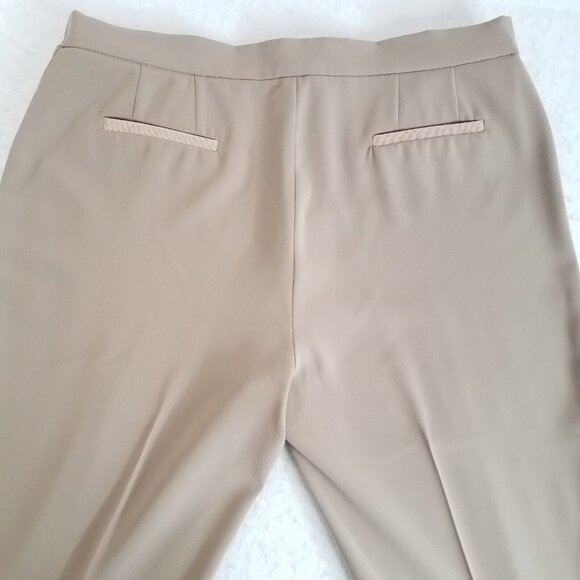 Jennifer Tattenelli Casini Tan Cropped Ankle Pants SIZE 42 / 6 Embellished Pocke - Picture 11 of 12